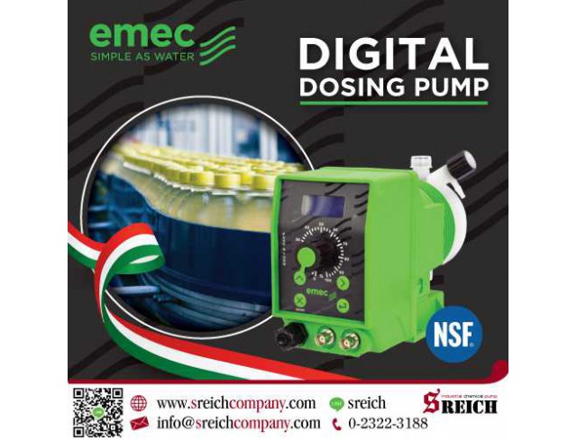 เครื่องเติมสารเคมี ปั๊มฟีดสารละลายอัตโนมัติ Digital dosing pump EMEC 