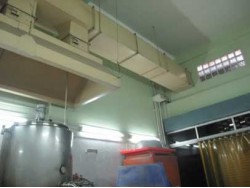 ชุดระบบระบายอากาศพร้อมพัดลม 3 เครื่องและท่อลม ชุดระบบระบายอากาศพร้อมพัดลม 3 เครื่องและท่อลม