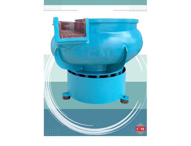 เครื่องขัดผิวโลหะแบบเขย่า (มีสะพานแยกชิ้นงาน) (Vibratory finishing machine with Separator)  เครื่องขัดผิวโลหะแบบเขย่า (มีสะพานแยกชิ้นงาน) (Vibratory finishing machine with Separator)