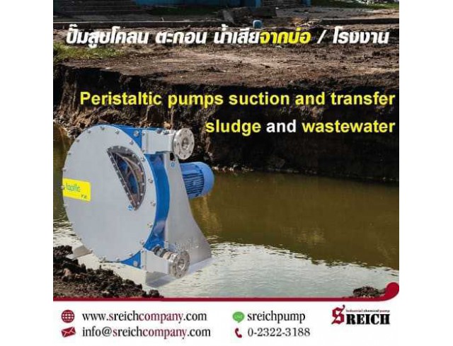 ปั๊มรีดท่อ Peristaltic pumps ปั๊มสูบส่งโคลน ปั๊มน้ำเสียมีตะกอน ปั๊มรีดท่อ Peristaltic pumps ปั๊มสูบส่งโคลน ปั๊มน้ำเสียมีตะกอน