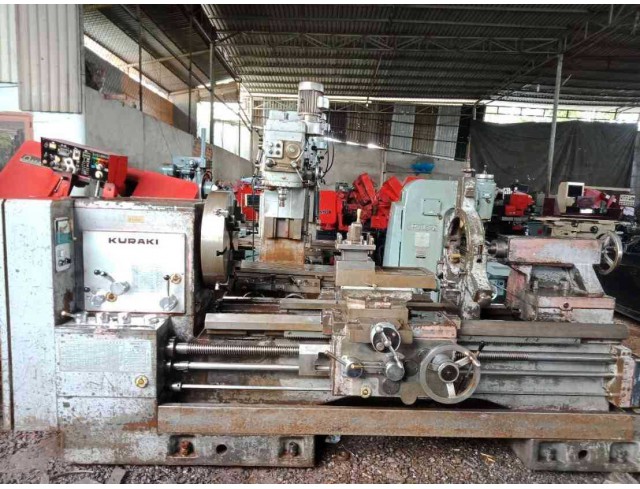 เครื่องกลึงหัวจับ 600 มม กลังได้ยาว 1500 มม Kuraki lathe