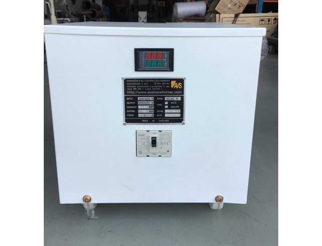 หม้อแปลง ลวดทองแดง  3 เฟส input 380/400 V output 200 /220 V 1-500 KVA รับประกัน 1 ปี