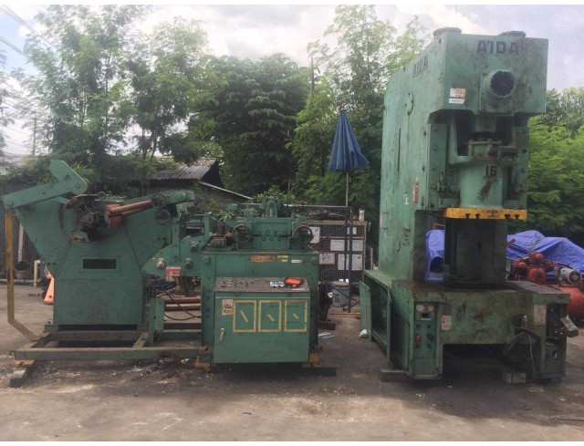 ขายครับ PRESS MACHINE 150 TON AIDA รุ่น C1-15(2) With NC FEEDER. ORII รุ่น LCC-04 HA2SAX-DAX