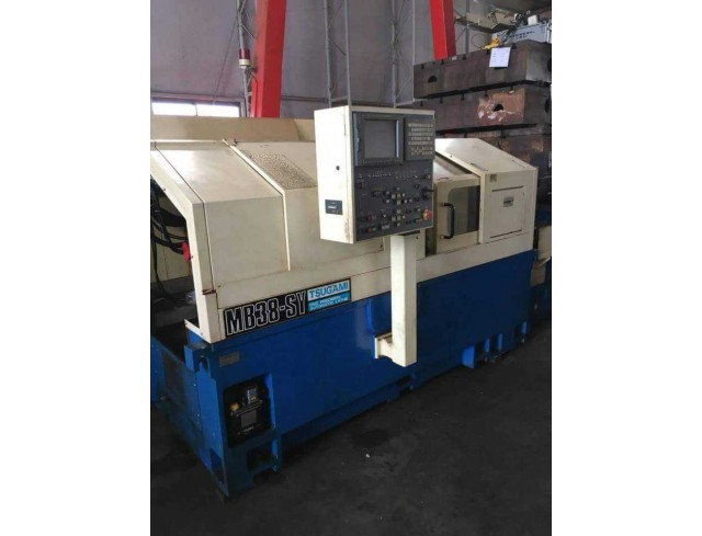  "Tsugami "Swiss Type Lathe MB38-SY Year 2004 Control  Fanuc LH1 (18iTA) 2 Spindle 2 Turret and Sup Spindle 