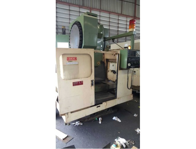 "Okk" Machining Center PCV-40 Year 1989 Controller : Fanuc om Table Size : 720mm x 410mm Stroke : X650mm Y400mm Z560mm BT-40  30-ATC   50-6,000rpm   