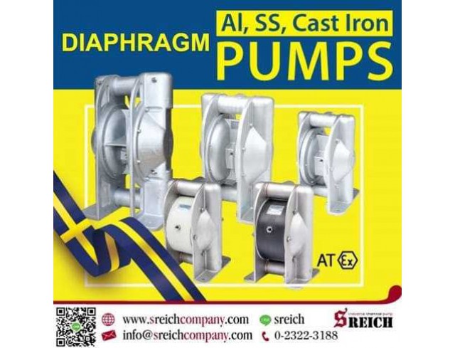 ปั๊มไดอะแฟรมอลูมิเนียม TAPFLO ไม่มีรั่วซึม แบบไร้ซีลออกแบบมาเพื่อป้องกันสารเคมีรั่วไหล