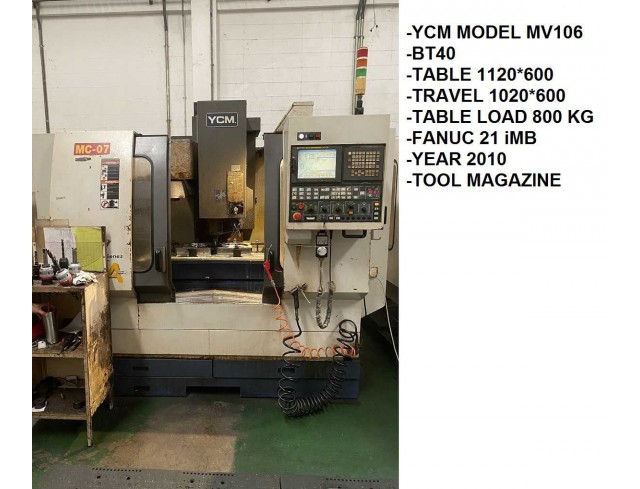 ขาย cnc machining YCM MV106