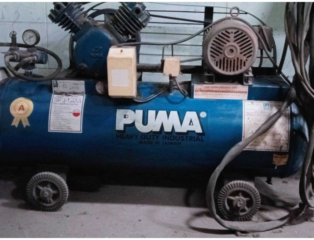ปั้มลม PUMA PP-22 ขนาดแรงม้า 2 HP จำนวน 2 ลูกสูบ ความจุถัง 148 ลิตร