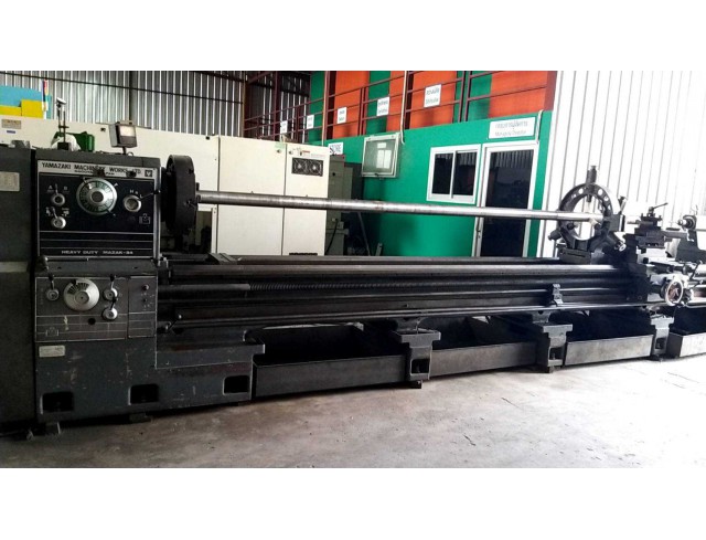 #ขายเครื่องกลึง5เมตรYamazaki_Mazak 870x5000มม. ?ยาว5 เมตร ?สวิงผ่านราง870 mm ?ผ่านป้อม600 mm ?ผ่านคอม้า 1000 mm