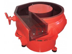  เครื่องขัดผิวโลหะแบบเขย่า (มีสะพานแยกชิ้นงาน) (Vibratory finishing machine with Separator) 