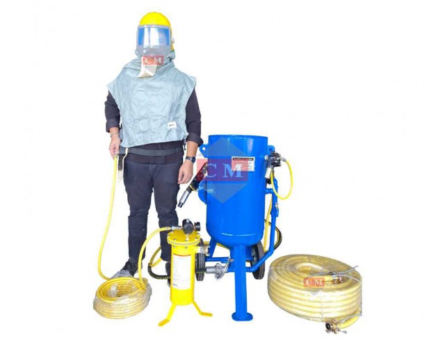 เครื่องพ่นทรายกลางแจ้ง Pressure Blasting Machine 120  ครบชุด /ทรายพ่นทุกชนิด  / C M INTERSUPPLY LTD., PART