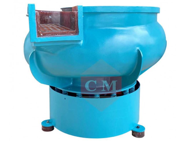 เครื่องขัดผิวโลหะแบบเขย่า (มีสะพานแยกชิ้นงาน) (Vibratory finishing machine with Separator) 