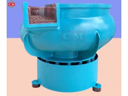 เครื่องขัดผิวโลหะแบบเขย่า (มีสะพานแยกชิ้นงาน) (Vibratory finishing machine with Separator)  