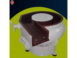 เครื่องขัดผิวโลหะแบบเขย่า (มีสะพานแยกชิ้นงาน) (Vibratory finishing machine with Separator) 