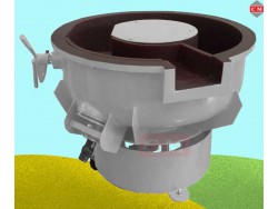 เครื่องขัดผิวโลหะแบบเขย่า (มีสะพานแยกชิ้นงาน) (Vibratory finishing machine with Separator) 