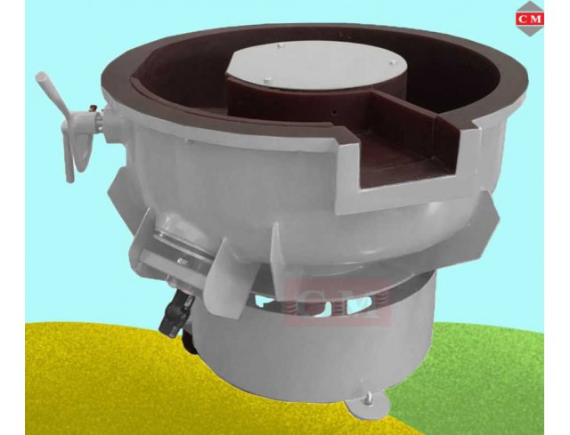 เครื่องขัดผิวโลหะแบบเขย่า (มีสะพานแยกชิ้นงาน) (Vibratory finishing machine with Separator) 