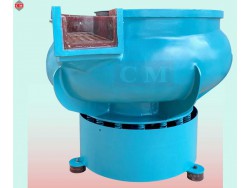 เครื่องขัดผิวโลหะแบบเขย่า (มีสะพานแยกชิ้นงาน) (Vibratory finishing machine with Separator) 