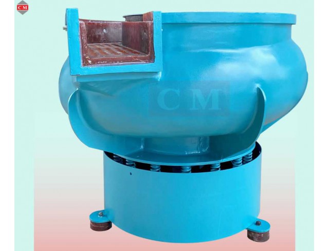เครื่องขัดผิวโลหะแบบเขย่า (มีสะพานแยกชิ้นงาน) (Vibratory finishing machine with Separator) 