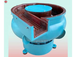 เครื่องขัดผิวโลหะแบบเขย่า (มีสะพานแยกชิ้นงาน) (Vibratory finishing machine with Separator) 