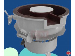 เครื่องขัดผิวโลหะแบบเขย่า (มีสะพานแยกชิ้นงาน) (Vibratory finishing machine with Separator) 