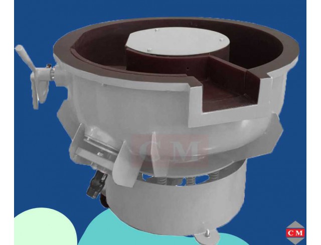 เครื่องขัดผิวโลหะแบบเขย่า (มีสะพานแยกชิ้นงาน) (Vibratory finishing machine with Separator) 