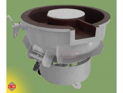 เครื่องขัดผิวโลหะแบบเขย่า (มีสะพานแยกชิ้นงาน) (Vibratory finishing machine with Separator) 