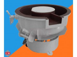  เครื่องขัดผิวโลหะแบบเขย่า (มีสะพานแยกชิ้นงาน) (Vibratory finishing machine with Separator) 