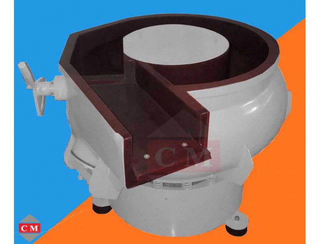 เครื่องขัดผิวโลหะแบบเขย่า (มีสะพานแยกชิ้นงาน) (Vibratory finishing machine with Separator) 
