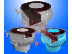 เครื่องขัดผิวโลหะแบบเขย่า (มีสะพานแยกชิ้นงาน) (Vibratory finishing machine with Separator) 