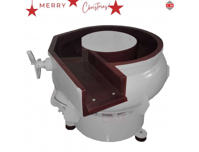     เครื่องขัดผิวโลหะแบบเขย่า (มีสะพานแยกชิ้นงาน) แบบโอ่ง หินขัด