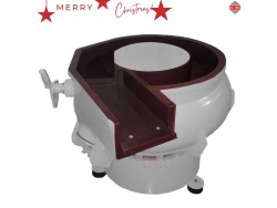 เครื่องขัดผิวโลหะแบบเขย่า (มีสะพานแยกชิ้นงาน) (Vibratory finishing machine with Separator) 