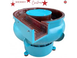 เครื่องขัดผิวโลหะแบบเขย่า (มีสะพานแยกชิ้นงาน) (Vibratory finishing machine with Separator) 