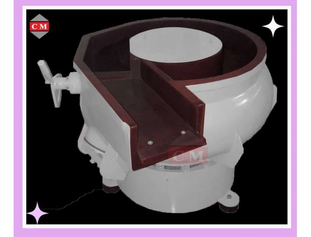 เครื่องขัดผิวโลหะแบบเขย่า (มีสะพานแยกชิ้นงาน) (Vibratory finishing machine with Separator) 