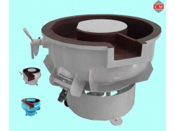 เครื่องขัดผิวโลหะแบบเขย่า (มีสะพานแยกชิ้นงาน) (Vibratory finishing machine with Separator) 