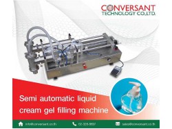 ​เครื่องบรรจุของเหลวแบบกึ่งอัตโนมัติ  (Semi automatic liquid cream gel filling machine)