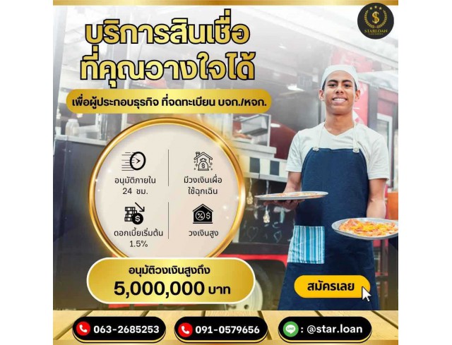 #สินเชื่อ #ผู้ประกอบการ #เงินทุนหมุนเวียน