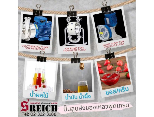 เครื่องปั๊มซอส sauce pump สำหรับการขนถ่ายของเหลวในโรงงานอาหาร ปั๊มยุโรป