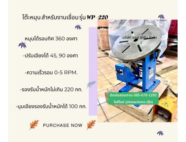 โต๊ะหมุนสำหรับงานเชื่อม รุ่น WP-220